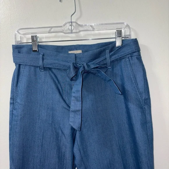 LOFT Blue Petite Tie-Waist Pants Size 4 Petite - Picture 3 of 6